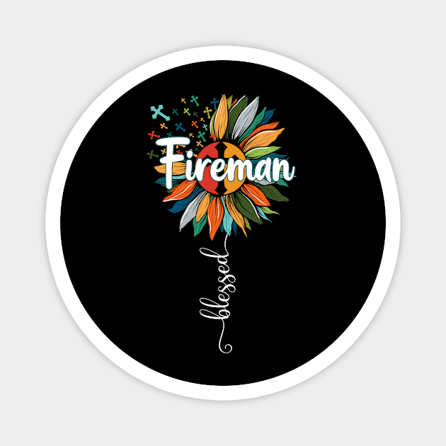 Blessed Fireman Magnet by Brande